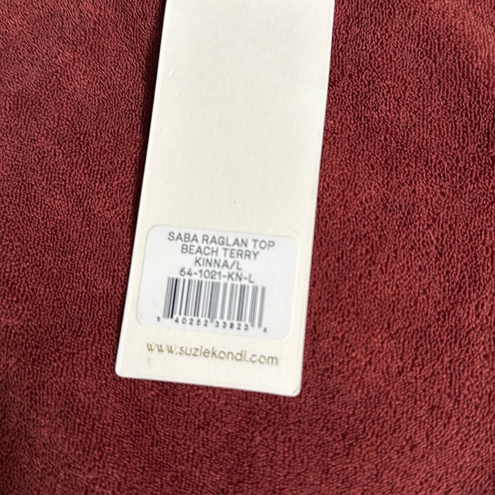 Suzie Kondi beach terry KINNA Saba Raglan top - Picture 6 of 12